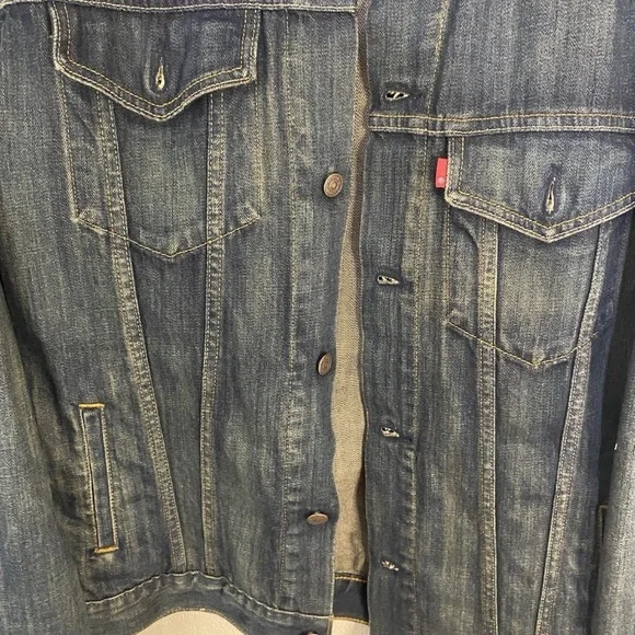 Levis Womens Denim Trucker Jacket Size XL Made In Colombia Classic Blue Jean - Picture 11 of 11